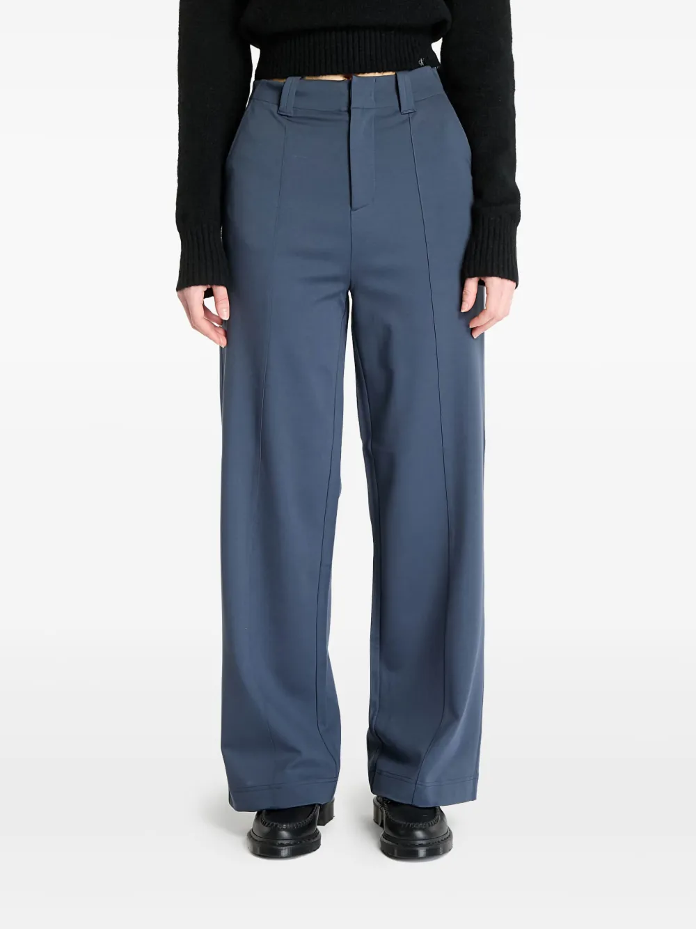 Calvin Klein High waist pantalon Blauw