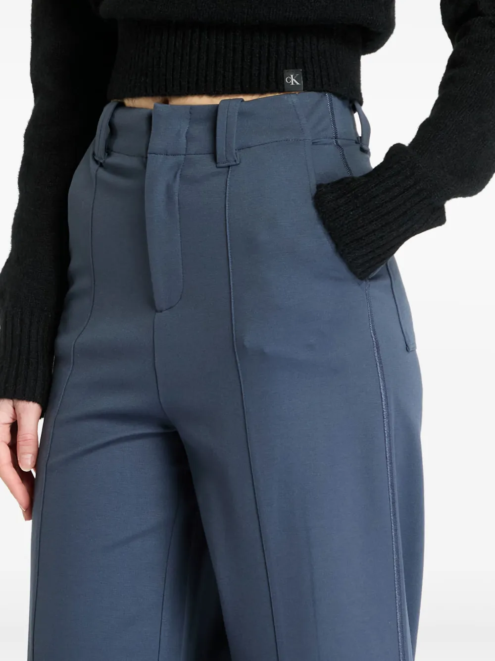 Calvin Klein High waist pantalon Blauw
