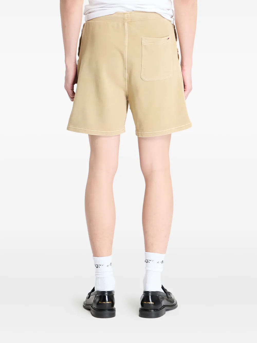 Tommy Hilfiger Shorts met trekkoord en grafische print Beige