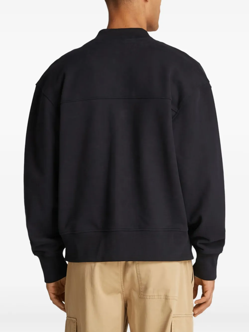 Calvin Klein Jeans Sweater met rits Zwart