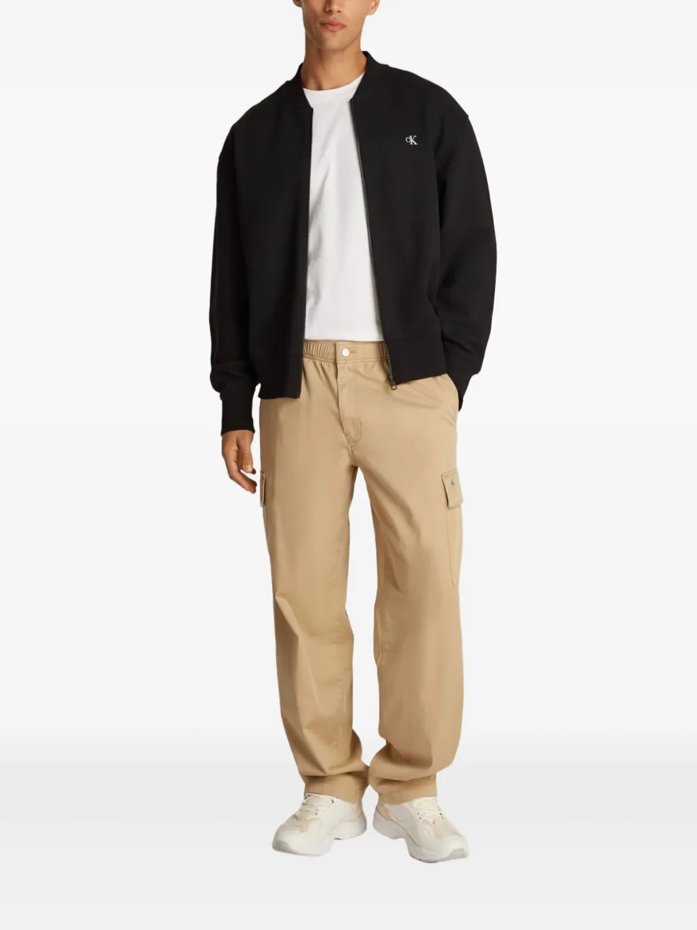 Calvin Klein Jeans Sweater met rits - Zwart