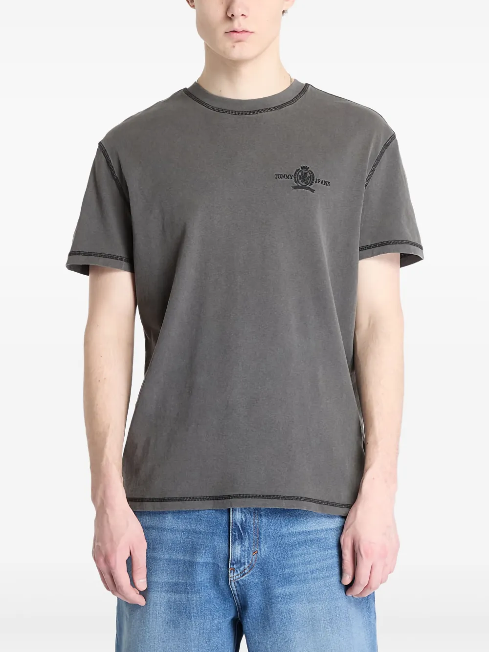 Tommy Hilfiger Camiseta com logo bordado | Cinza | Image 1