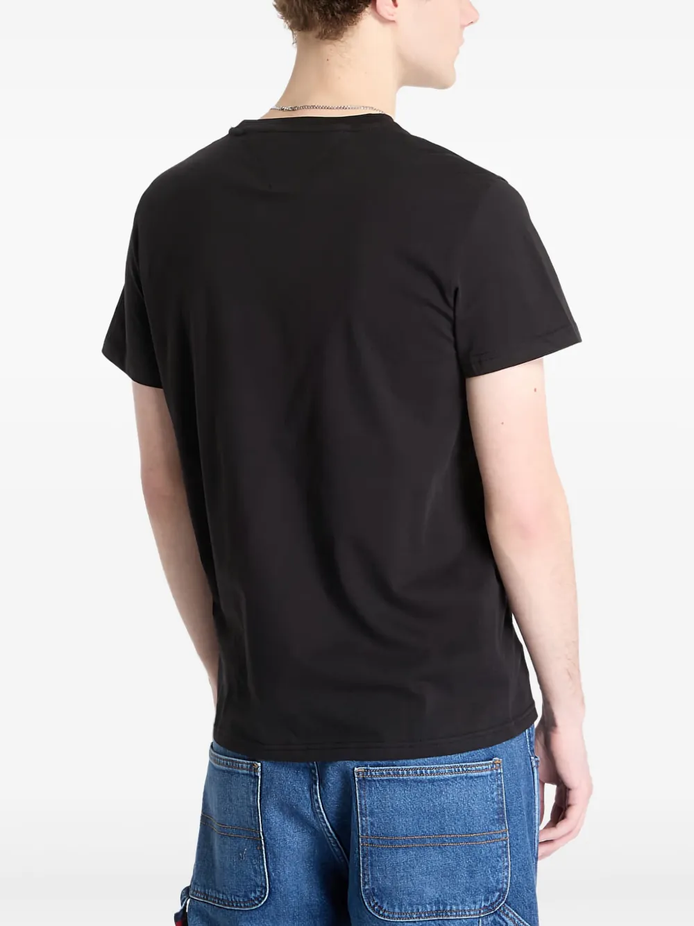 Tommy Jeans Logo-print T-shirt In Black