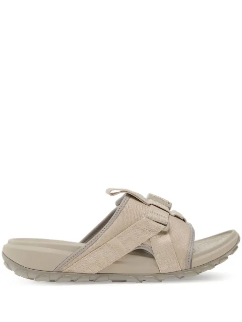 The North Face logo print slides