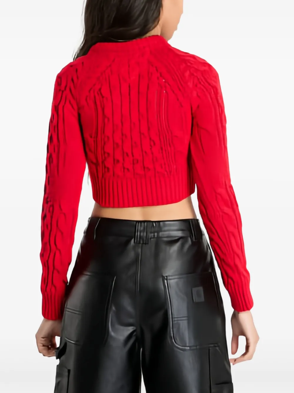 Tommy Jeans Kabelgebreide trui Rood