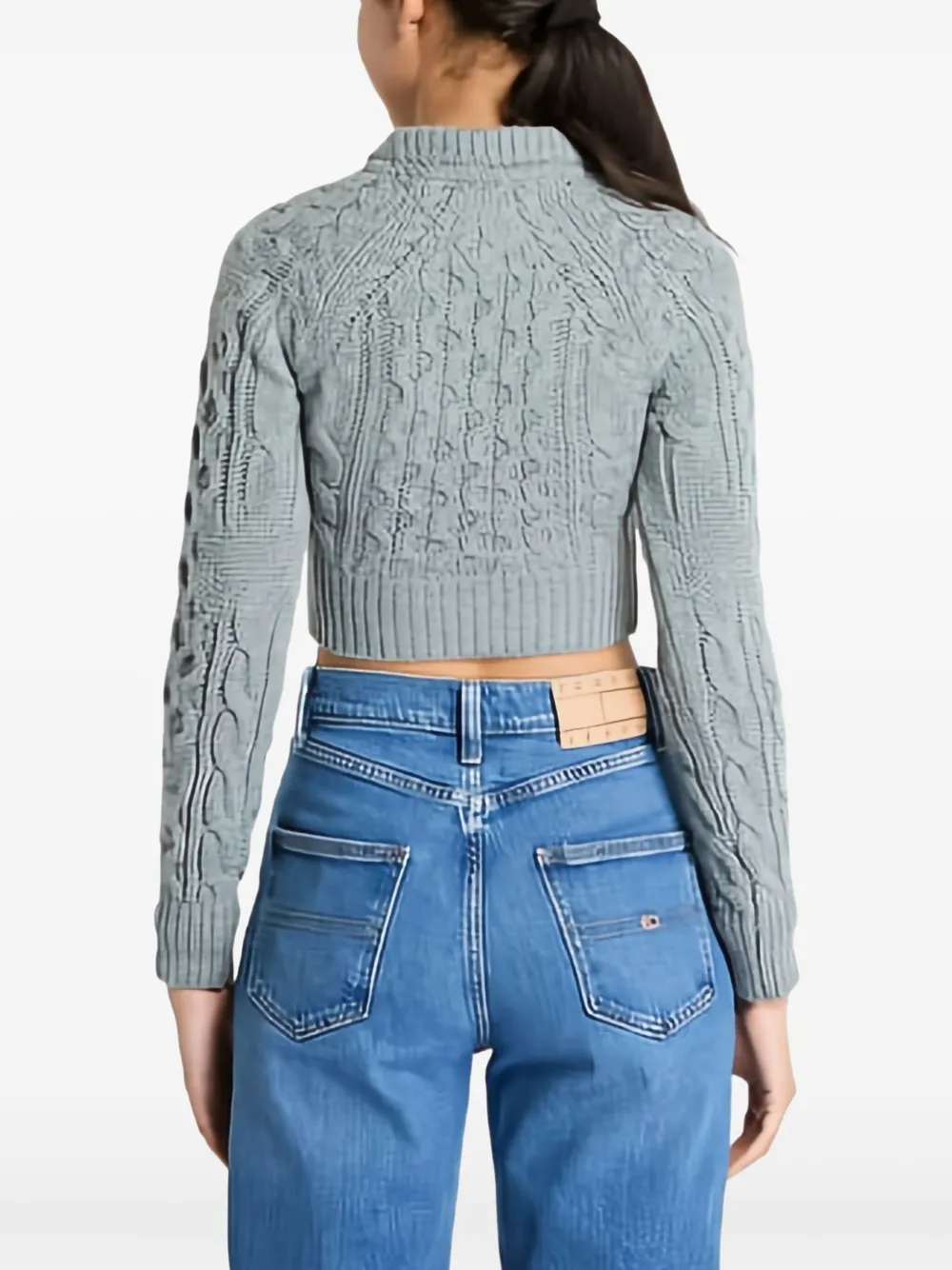 Tommy Jeans Kabelgebreide trui Grijs