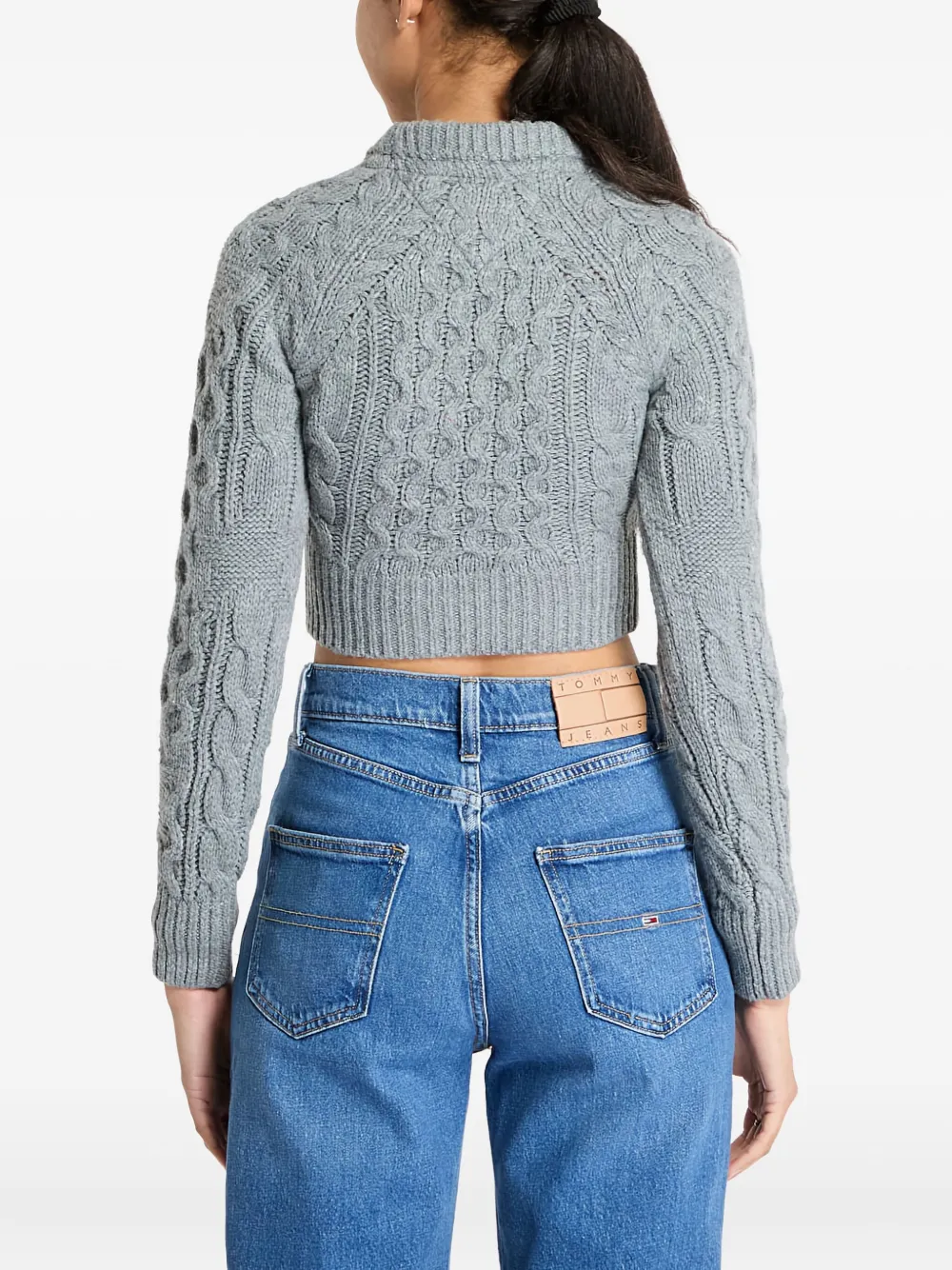 Tommy Jeans Kabelgebreide trui Grijs