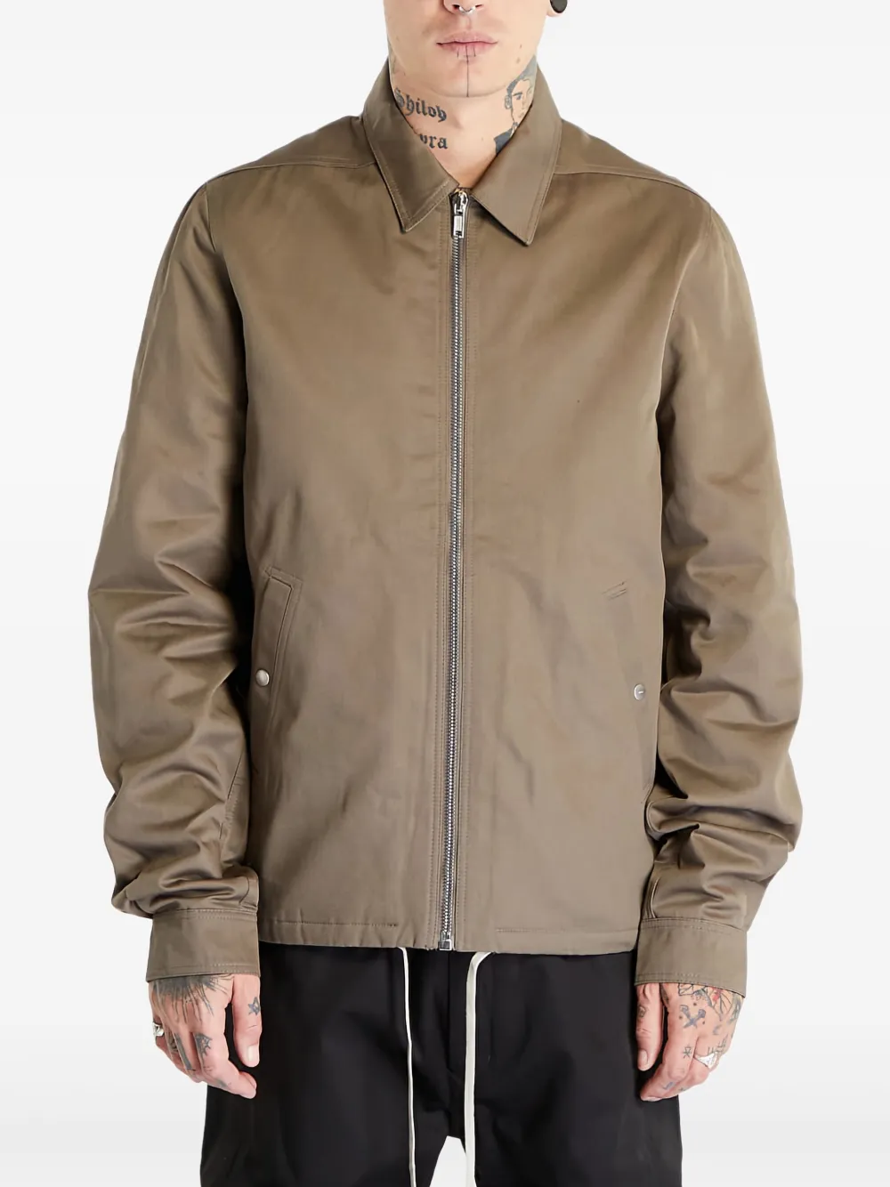 Rick Owens DRKSHDW sobrecamisa de algodón | marrón | Image 1