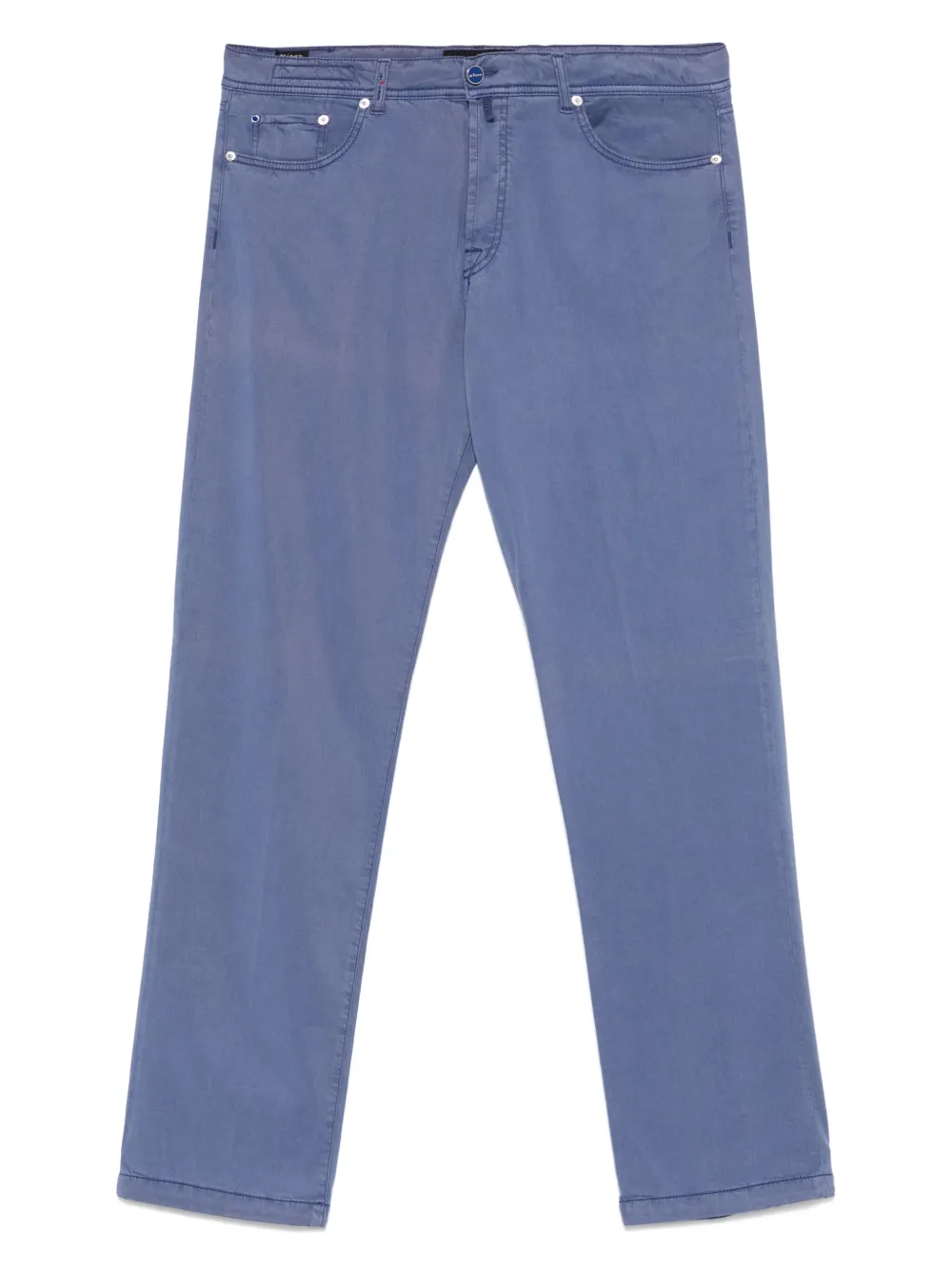 Kiton logo-patch trousers | Blue | Image 1