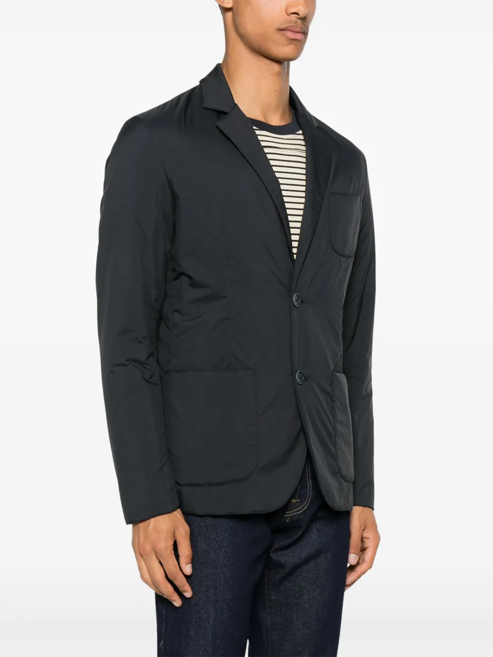 Herno Blazer met enkele rij knopen Blauw