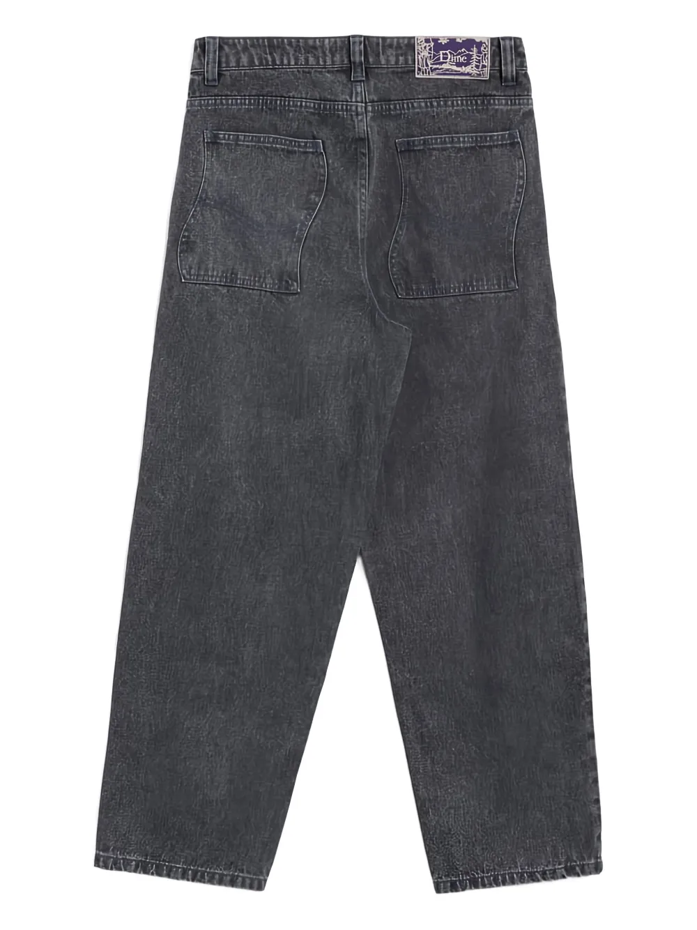 Dime Jeans met logopatch - Zwart