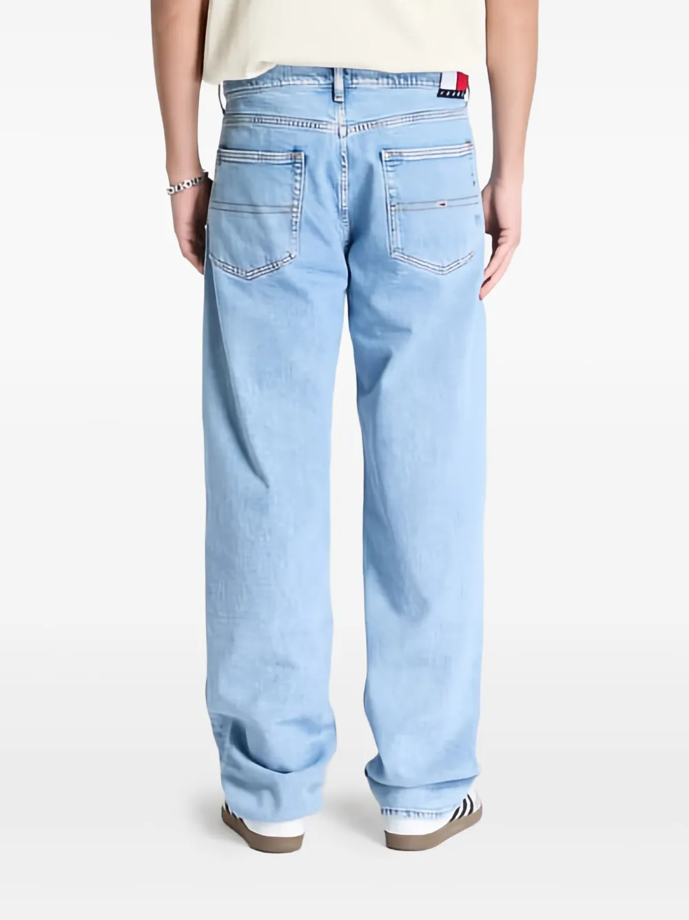 Tommy Hilfiger Jaimie ruimvallende straight jeans Blauw