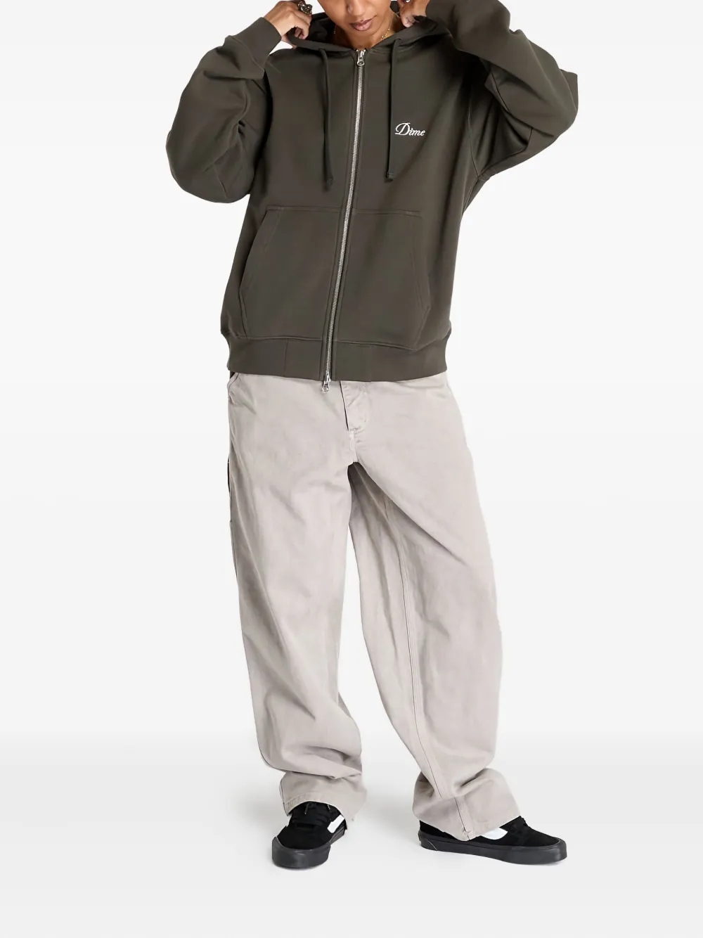 dime Felpa Cursive con cappuccio e zip | Felpe con cappuccio | Image 2