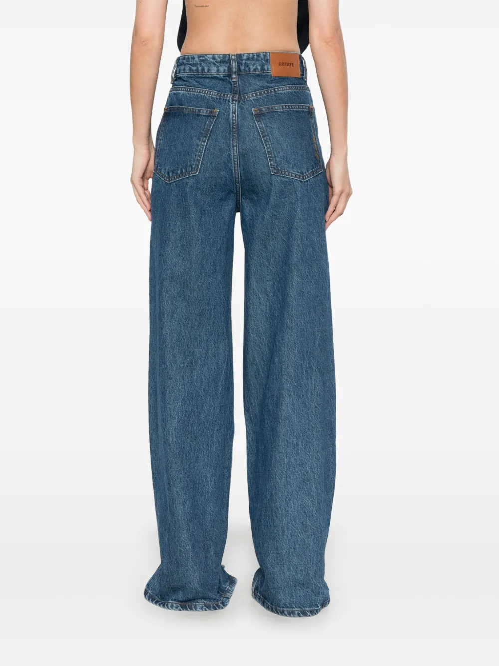 ROTATE BIRGER CHRISTENSEN Jeans met decoratieve knopen Blauw