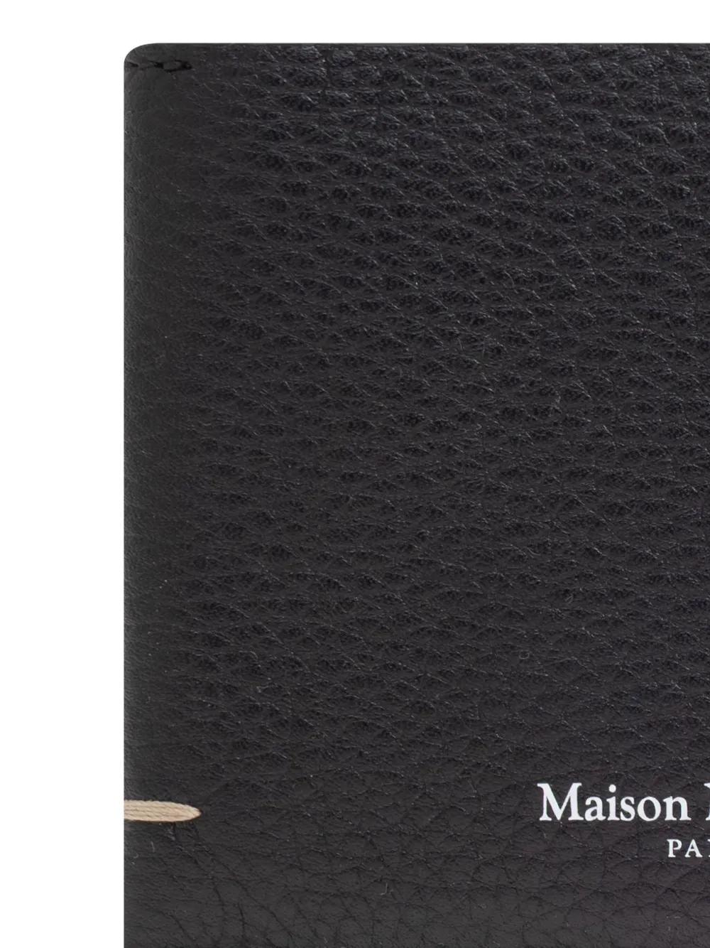 Maison Margiela Pasjeshouder met stiksels en logo Zwart