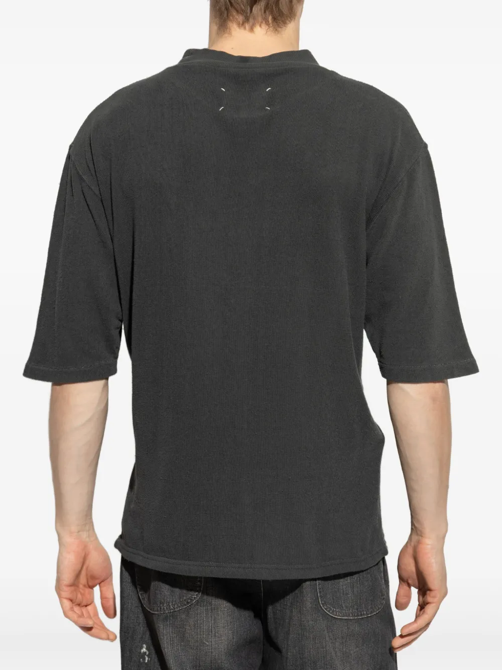 Maison Margiela Katoenen T-shirt met logoprint Zwart
