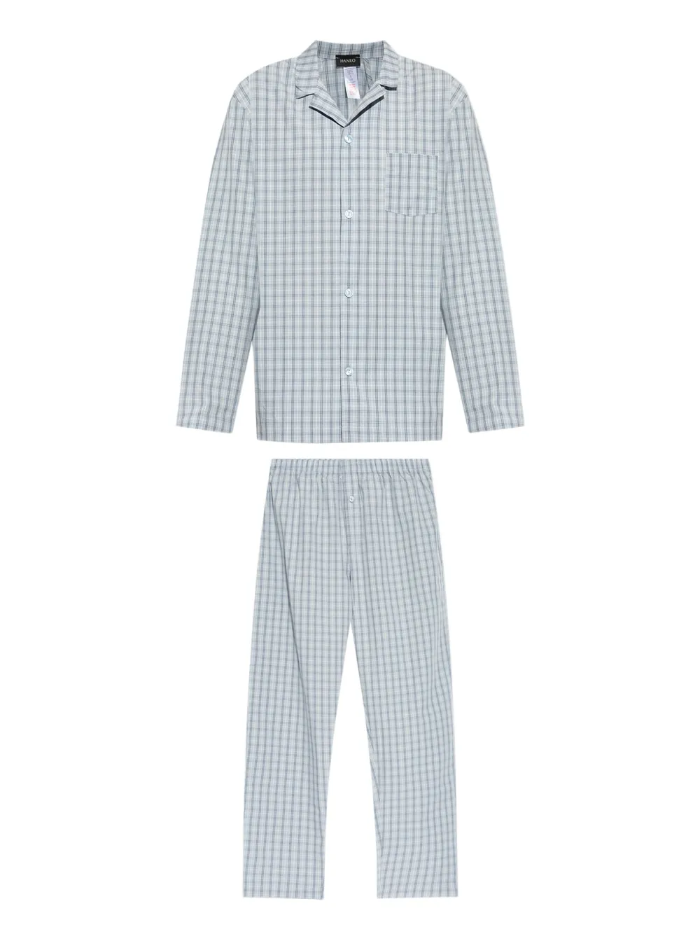 Hanro checked pyjama set | Blue | Image 1