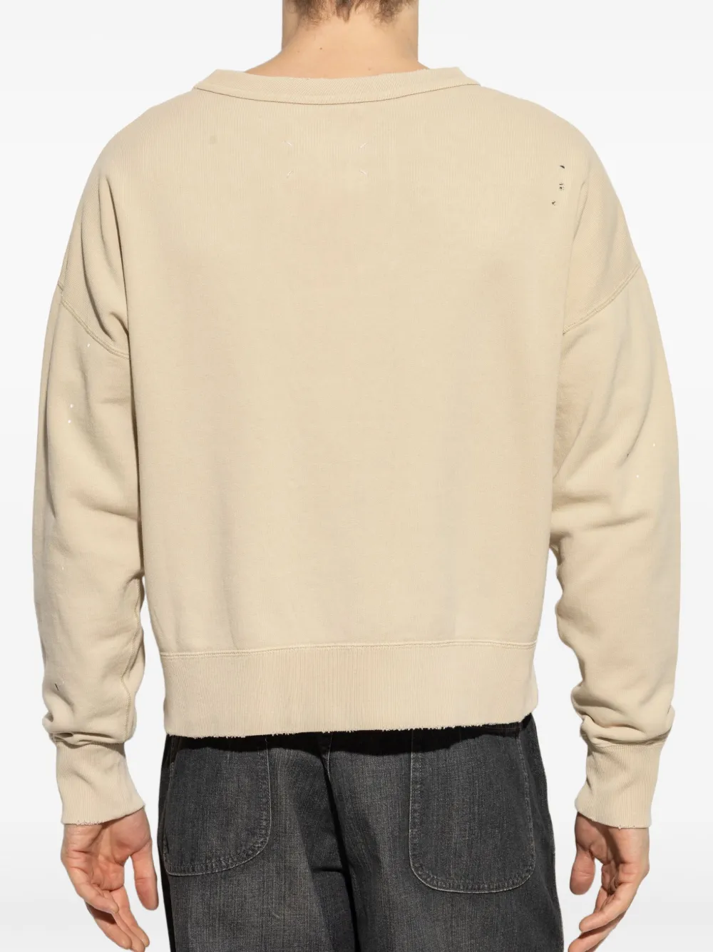 Shop Maison Margiela Cotton Sweatshirt In Neutrals