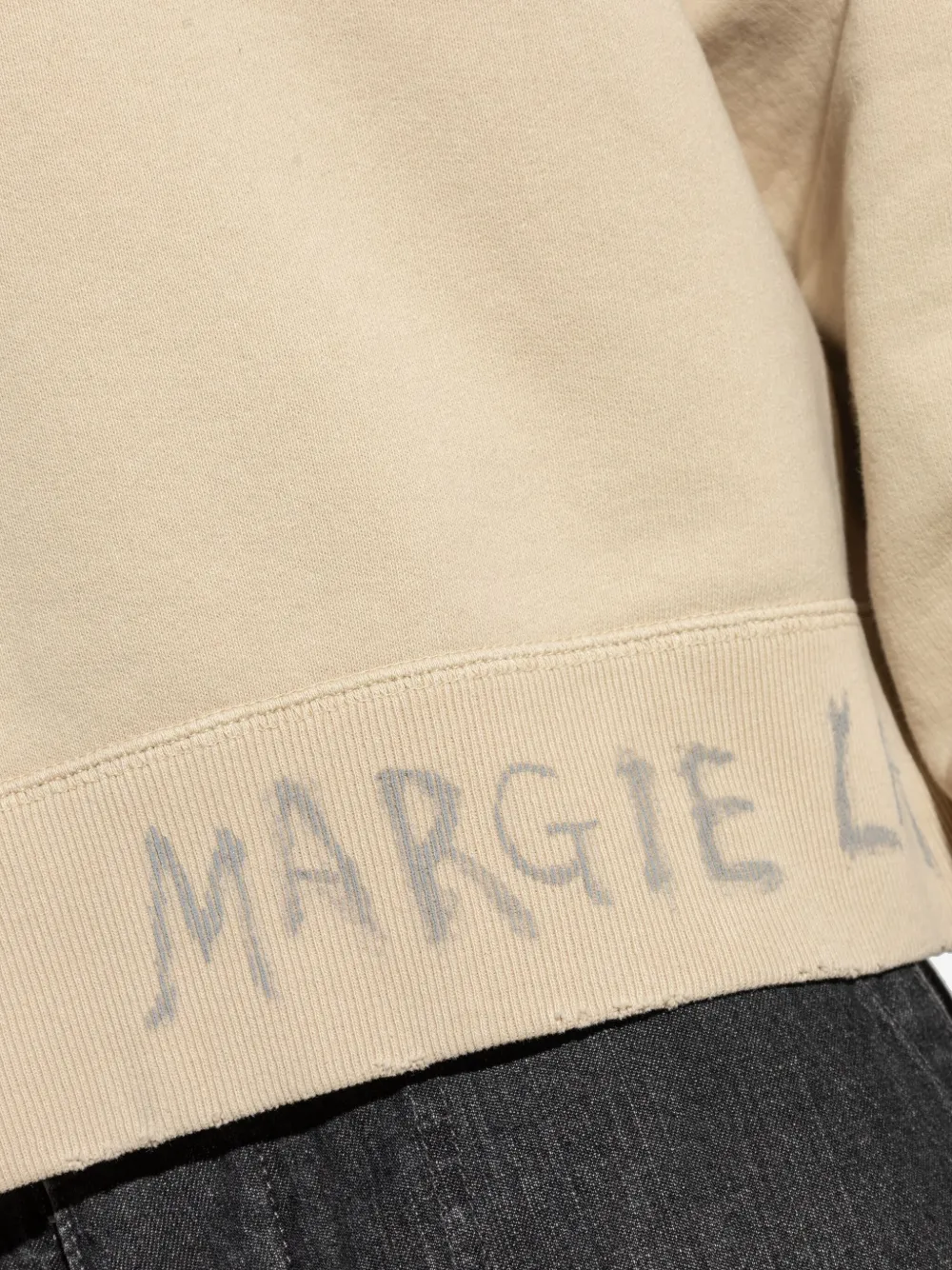Shop Maison Margiela Cotton Sweatshirt In Neutrals