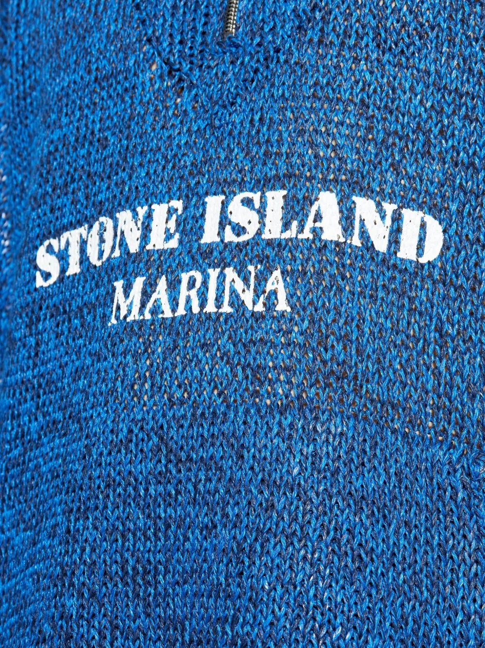 Stone Island Sweater met geborduurd logo Blauw