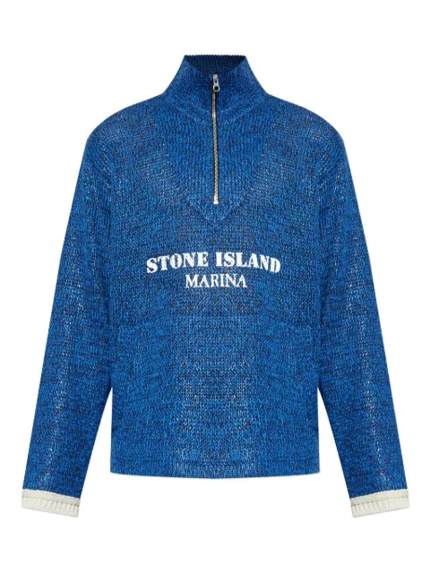 Stone Island logo-embroidered sweatshirt 