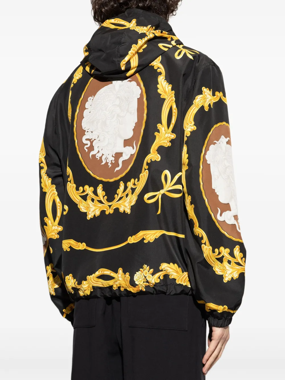 Versace Cameo jack met capuchon Zwart