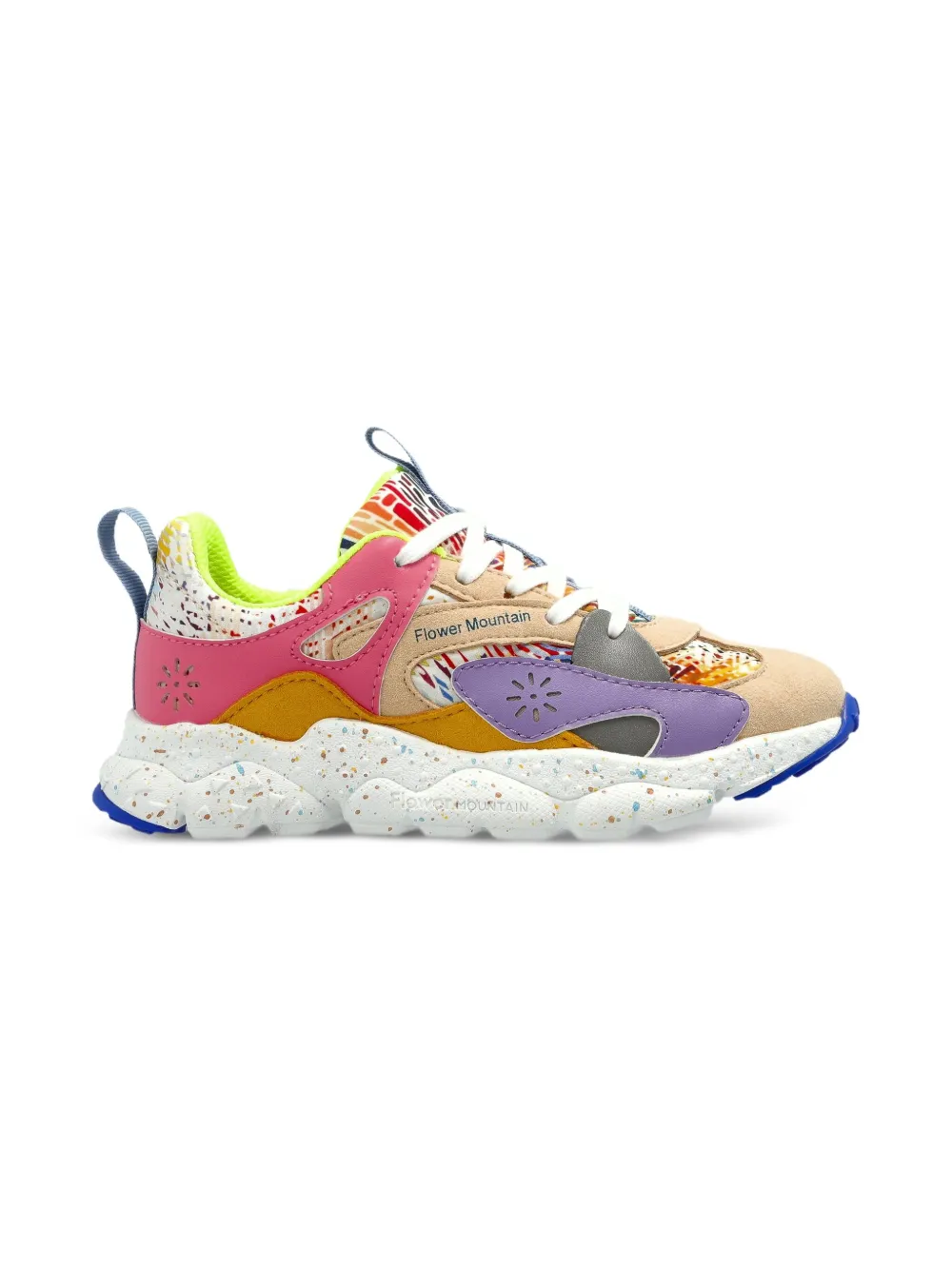 FLOWER MOUNTAIN KIDS Saburo colour-block sneakers Neutrals