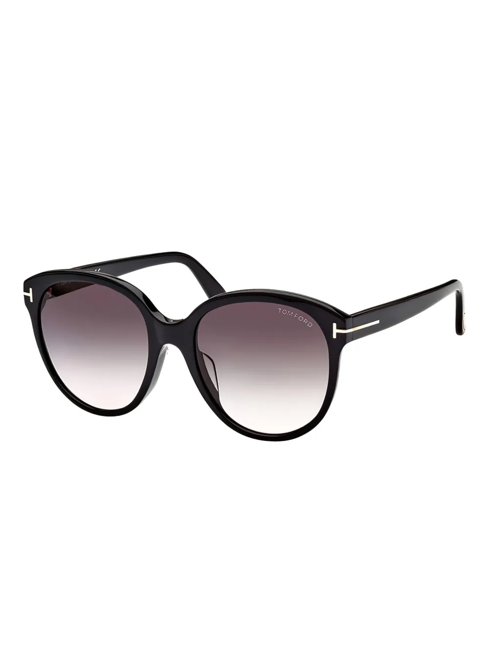 TOM FORD Zonnebril met rond montuur Zwart