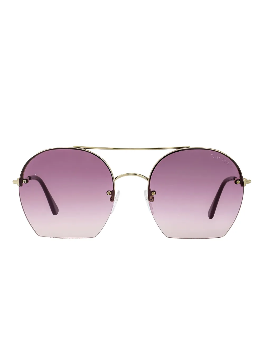 TOM FORD Eyewear ジオメトリックフレーム サングラス - ゴールドトーン TOM FORD Eyewear ジオメトリックフレーム サングラス - ゴールドトーン