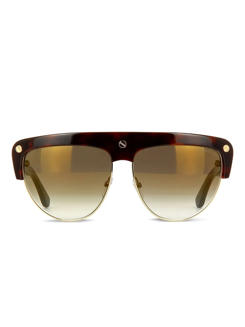 TOM FORD Zonnebril met geometrisch montuur Bruin