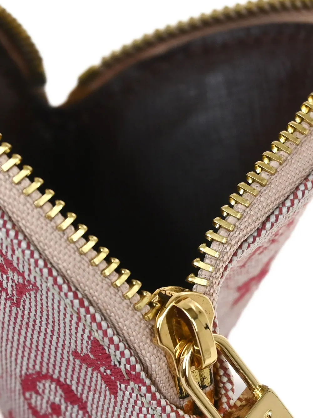 Pre-owned Louis Vuitton 2003 Monogram Porte Monnaie Coin Purse In Red