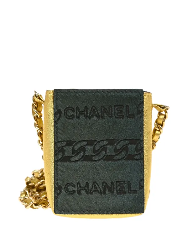 chanel cigarette case CHANEL Pre-Owned 2000 logo-jacquard Cigarette Case | Green