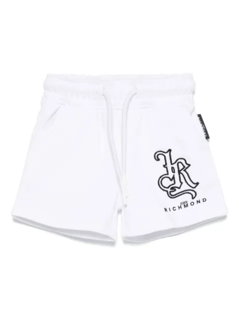 John Richmond Junior embroidered-logo shorts