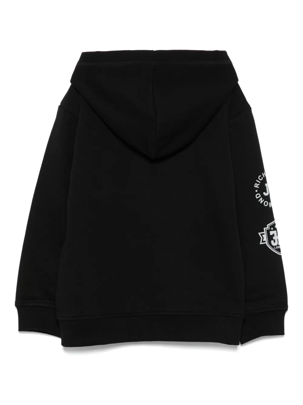 John Richmond Junior Hoodie met geborduurd logo Zwart