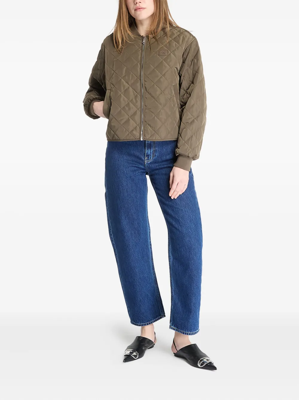  Calvin Klein Jeans Quilted Jacket - Green 