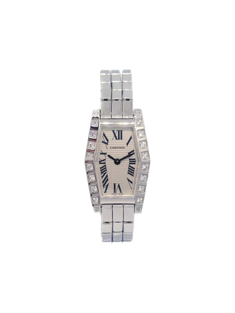 Cartier 2000s プレオウンド ラニエール トノー28mm - ホワイト Cartier 2000s プレオウンド ラニエール トノー28mm - ホワイト