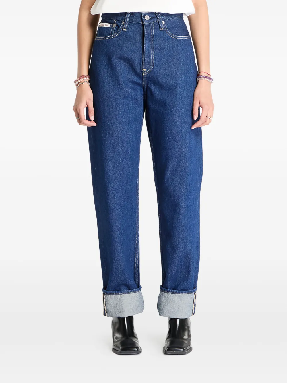 Calvin Klein High waist jeans Blauw