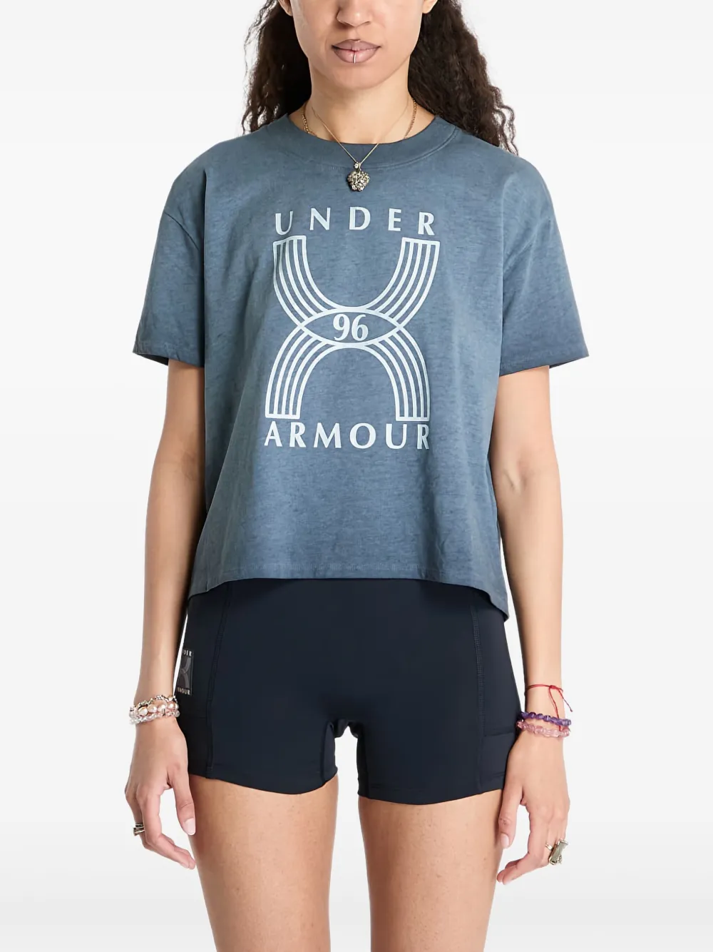 Under Armour Run 96 graphic-print T-shirt | Blue | Image 1