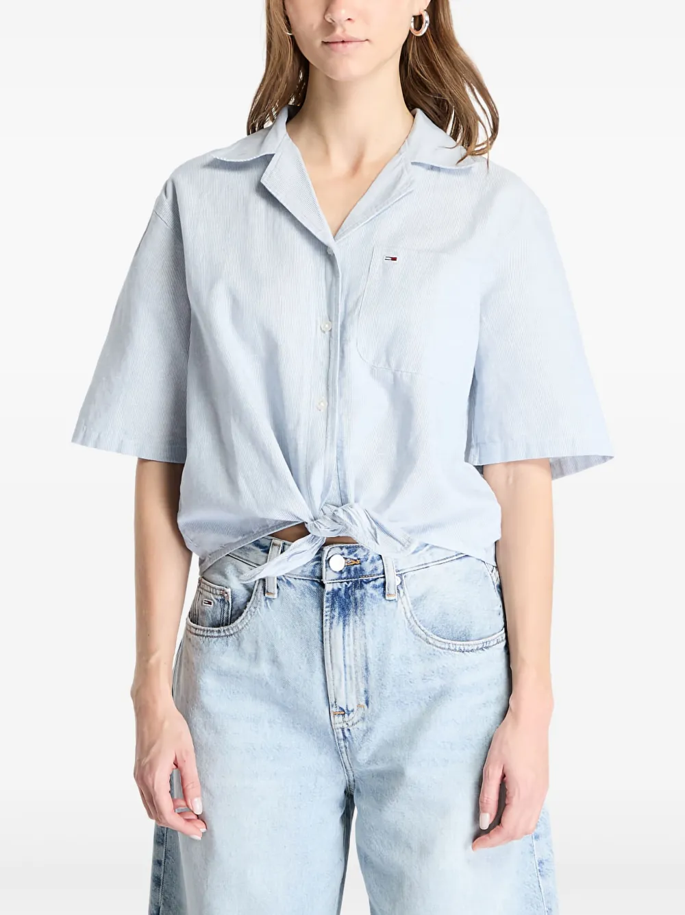 Tommy Hilfiger Blouse met logo Blauw