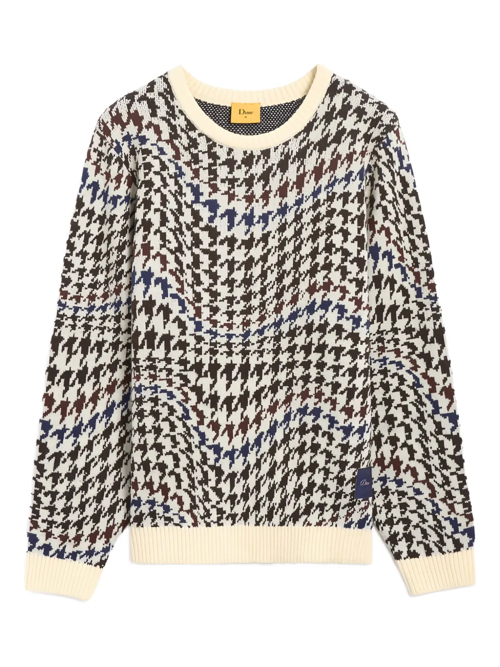 houndstooth knitted sweater