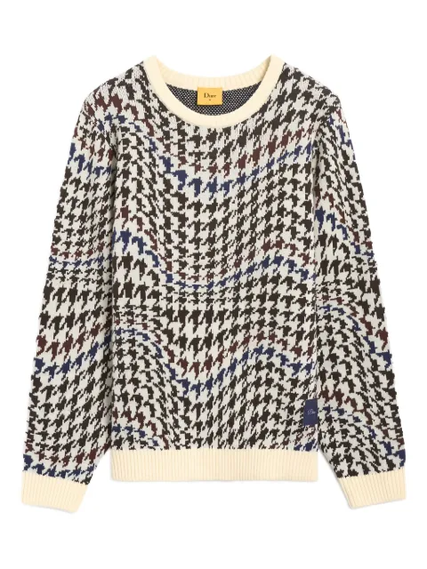 dime houndstooth knitted sweater