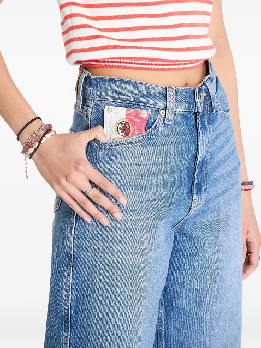 Tommy Jeans Claire high waist jeans met wijde pijpen Blauw