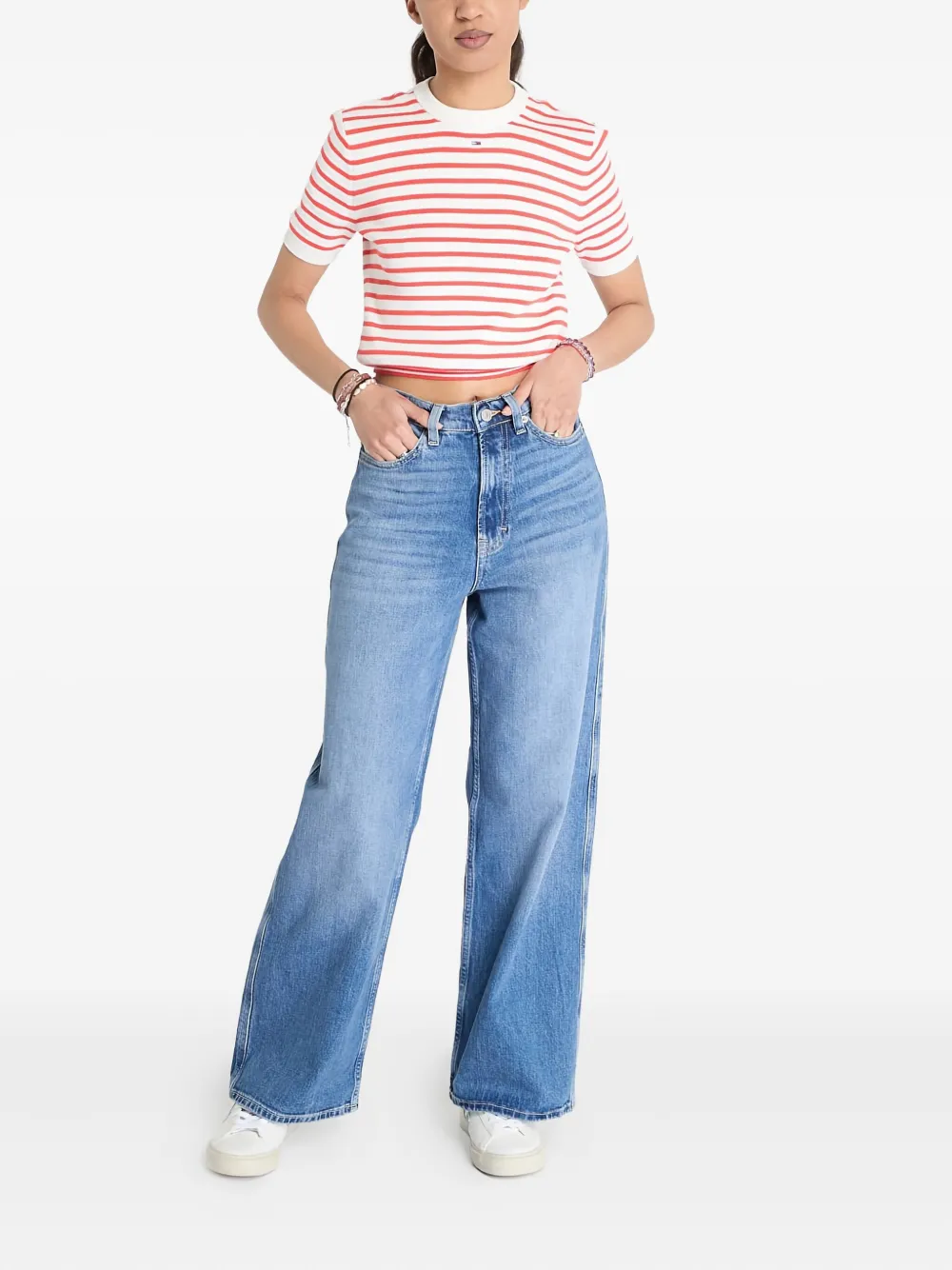 Tommy Jeans Claire high waist jeans met wijde pijpen Blauw
