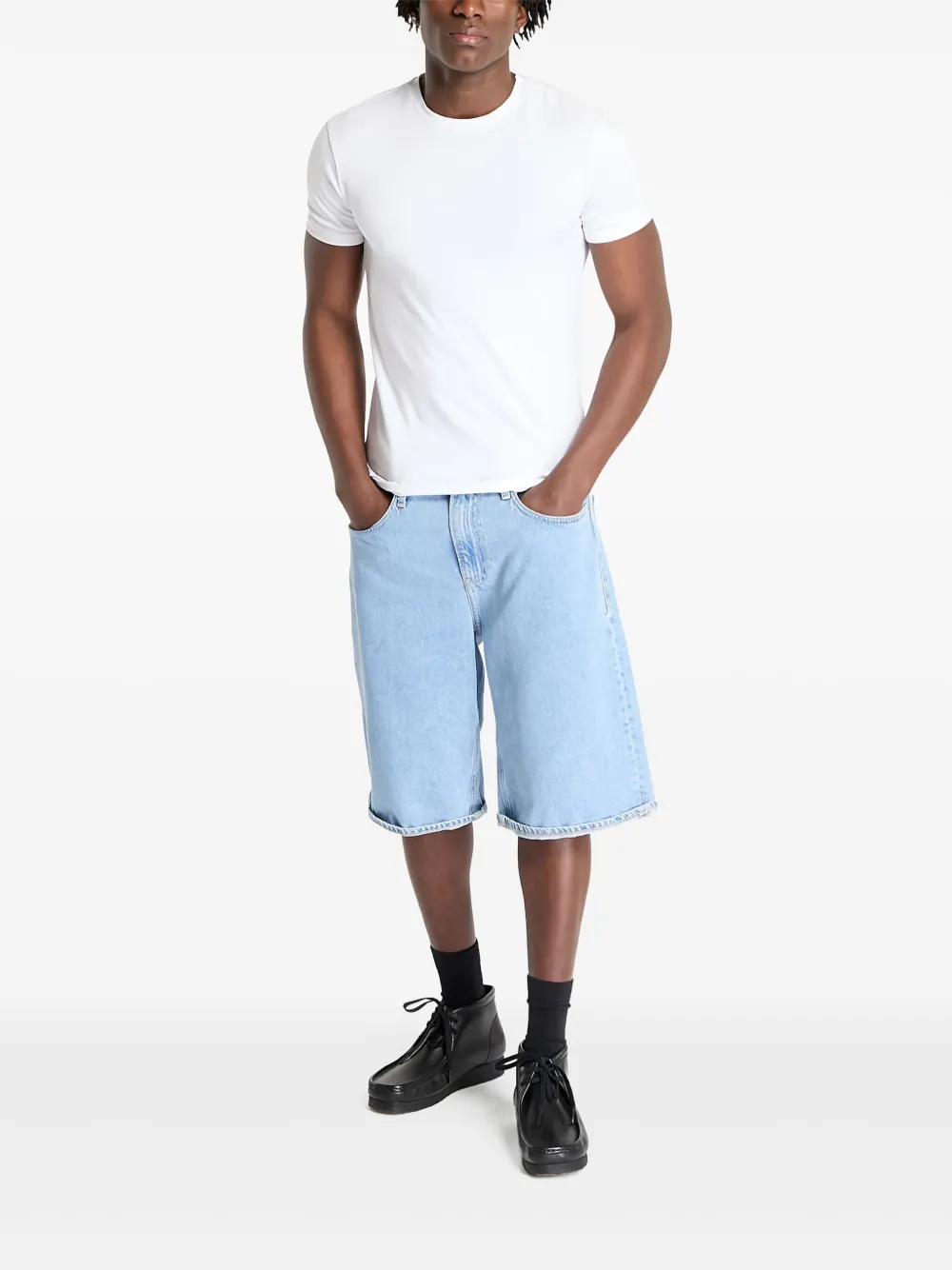 Calvin Klein Jeans Denim shorts - Blauw