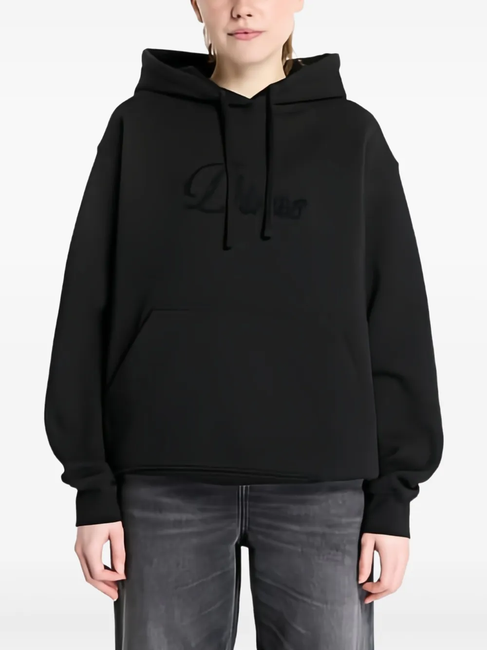 dime Hoodie met logoprint Zwart