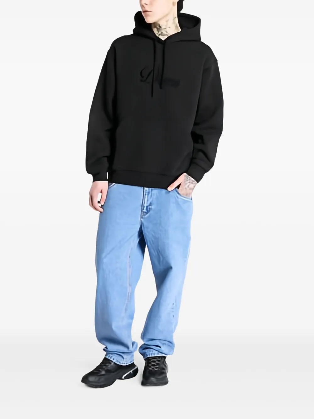 dime Hoodie met logoprint Zwart