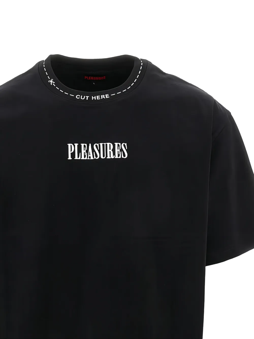 Pleasures Cut Here T-shirt Zwart