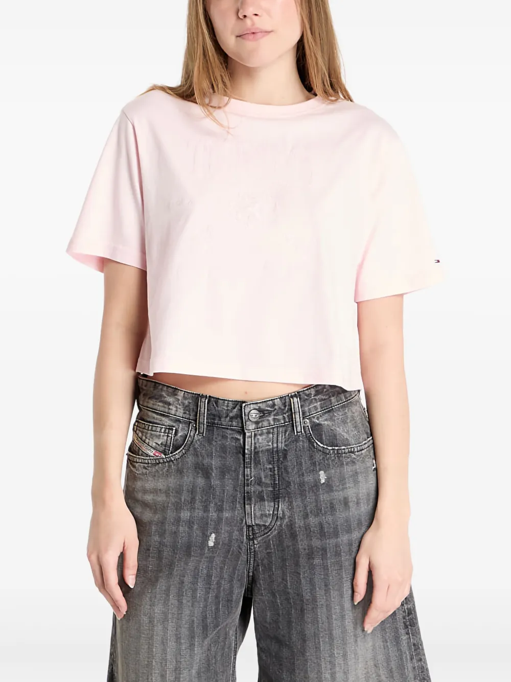 Tommy Jeans cotton T-shirt | Pink | Image 1