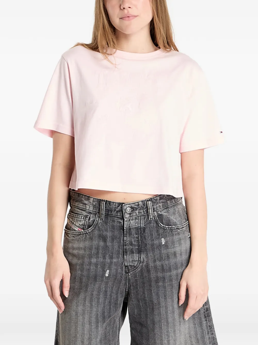 Tommy Jeans T-shirt in cotone - Rosa