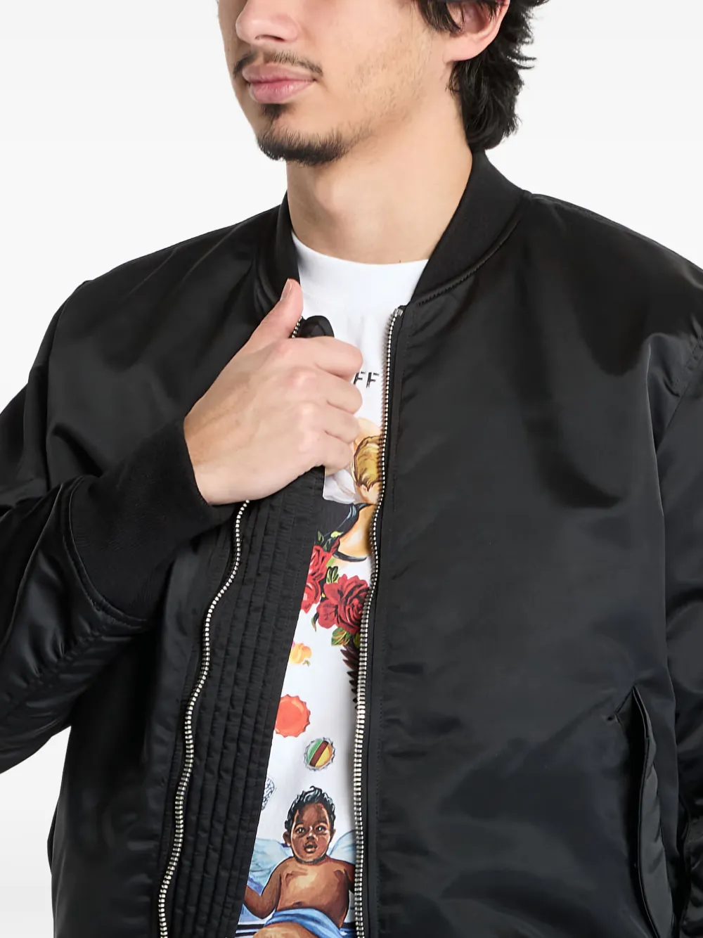Alpha Industries Bomberjack met rits Zwart